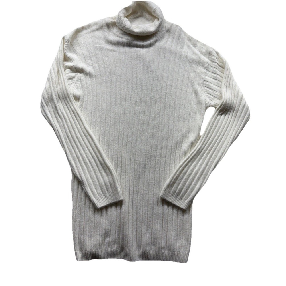 VTG  Turtleneck Sweater Small 1970's Ribbed 100% Acrylic Boho Mom Hippie Skiing